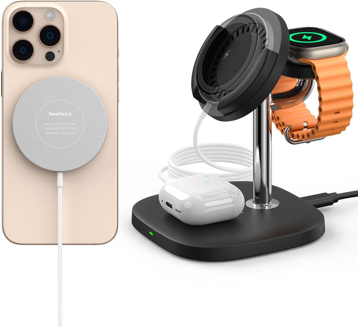 Wireless Charger für iPhone und Apple Watch, SwanScout 711M, Magnetisches Ladegerät für iPhone Air/1