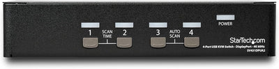 StarTech.com 4 Port DisplayPort KVM Switch - 4K 60Hz - Einzelner DP 4K Bildschirm - Vier Port UHD DP