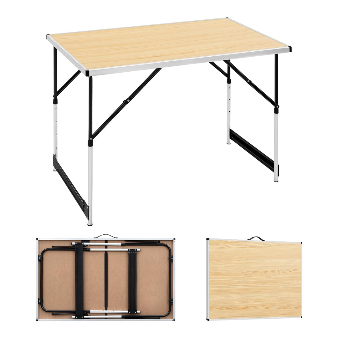 WOLTU® Campingtisch Klapptisch Gartentisch Arbeitstisch Balkontisch höhenverstellbar Aluminium Stahl