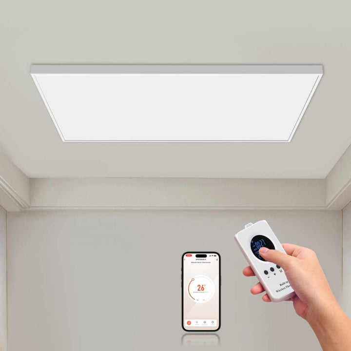 Infrarotheizung Deckenmontage 600 Watt mit Smart Steuerung, Energiesparende Infrarot Wandheizung - E