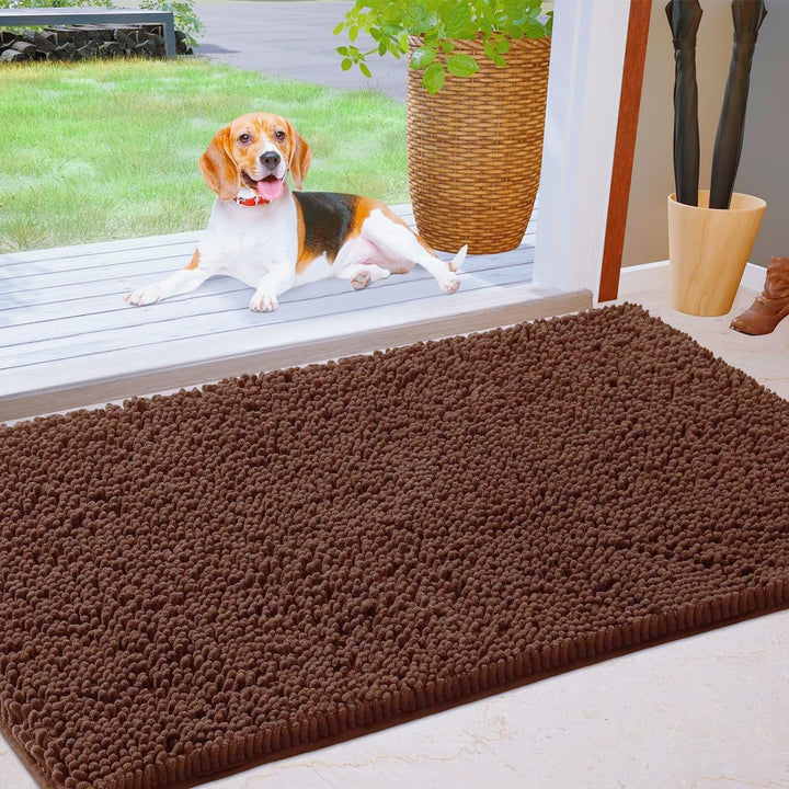 Saugfähige Chenille Fussmatte für den, rutschfeste Badematte, schlammiger Hund, waschbare Matte, sch