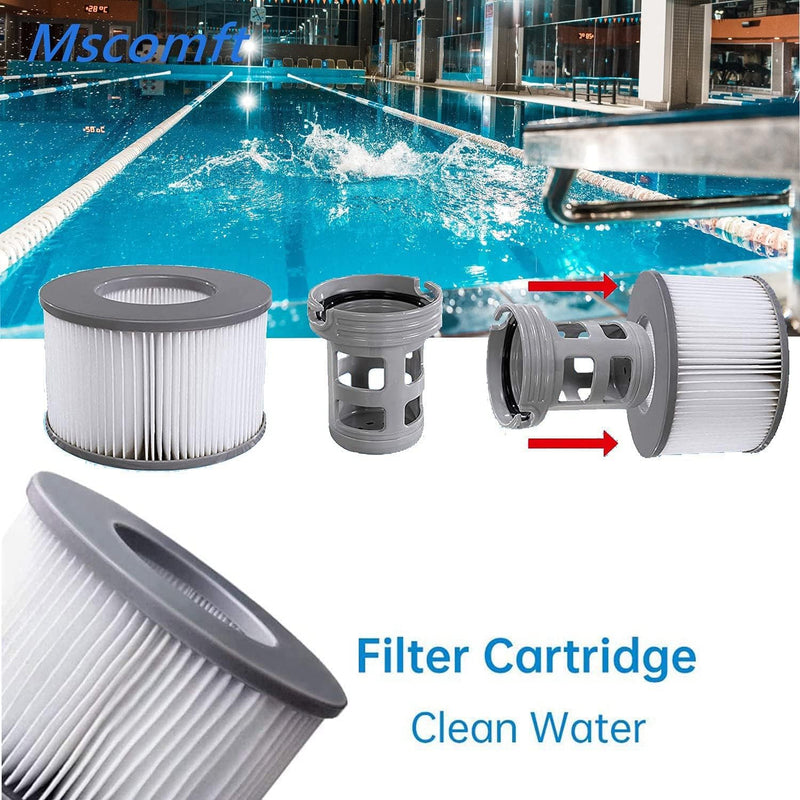 Mscomft Ersatzfilter für MSPA Whirlpool Ersatz Filter Filterkartusche Wasserfilter,Filter für Whirlp