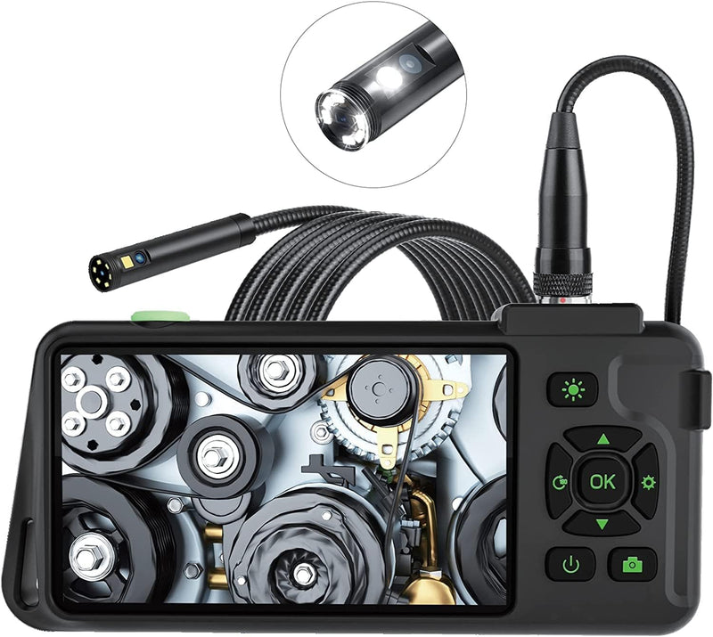 Selvim Endoskopkamera [Kein Handy, WiFi, App erforderlich], 4,5" 1080P Dual Lens Industrie Endoskop,