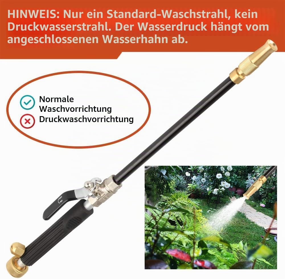 Jet Hochdruck-Hochdruckreiniger, Tragbare Hydrojet Hochdruckreiniger Gartenschlauch Ende, Glasfenste