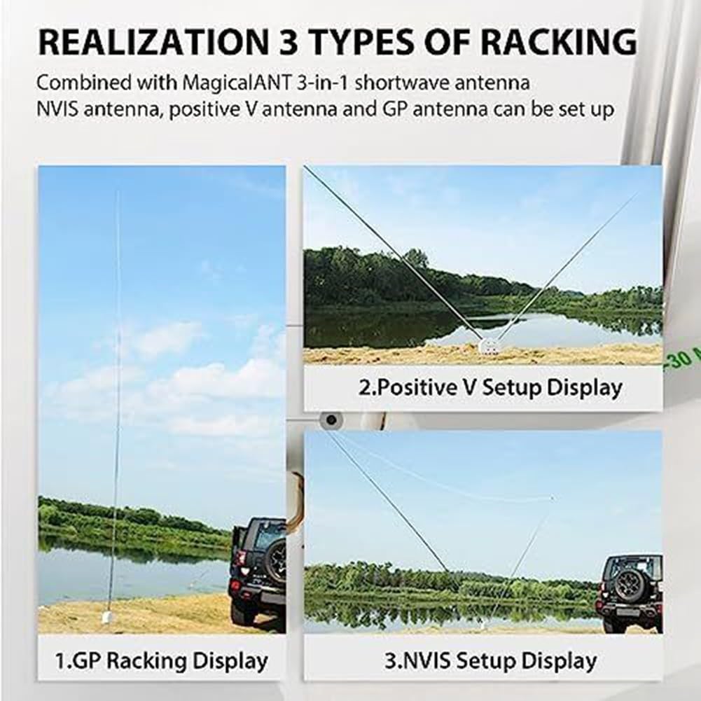 Teleskopantenne, leicht, 5,6 m, Teleskopantenne, Yagi-Antenne, ideal für Ham Radio, 14 Abschnitte