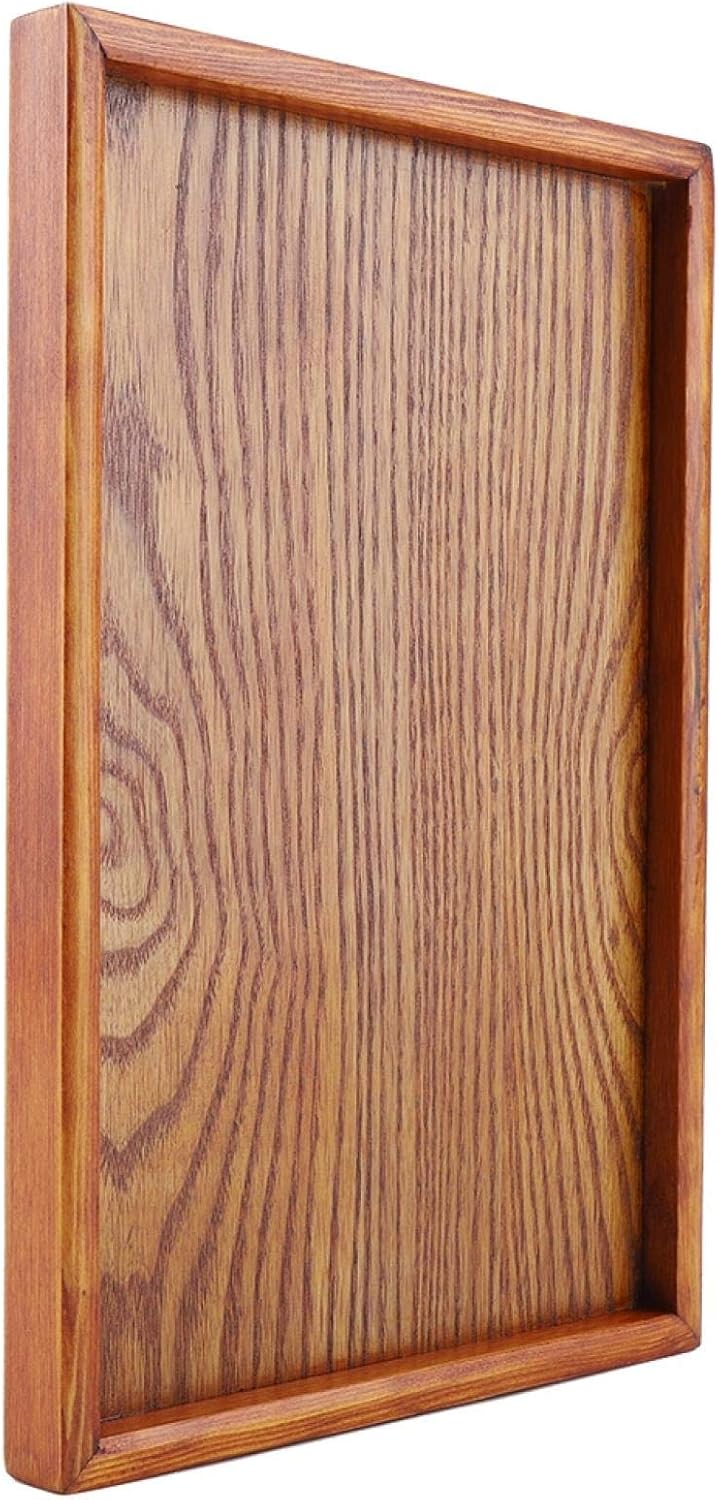 Tyenaza Holz Servierplatte Tablett Platte, Holzsteakplatten, solide natürliche rechteckige kleine Ho