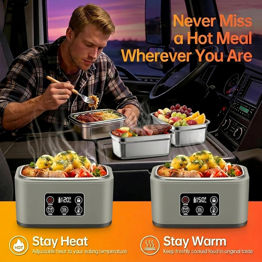 1,5-Liter-Lunchboxen mit Heizfunktion für Erwachsene – verbesserte elektrische Lunchbox mit Heizfunk