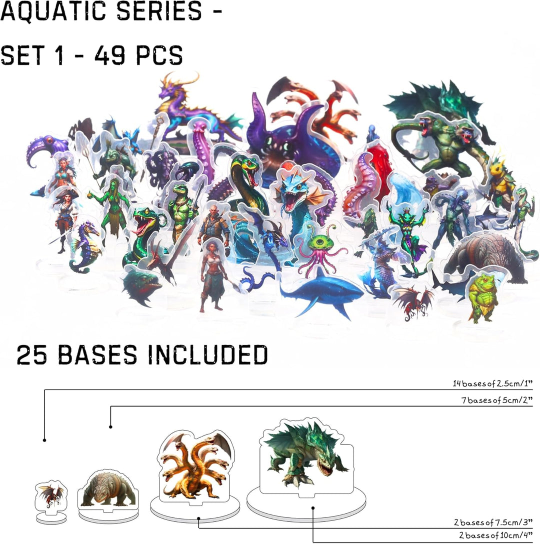 DND-Miniaturfiguren Küstensümpfe & Unterwasser Dungeons and Dragons Starter-Set für D&D 5E Pathfinde
