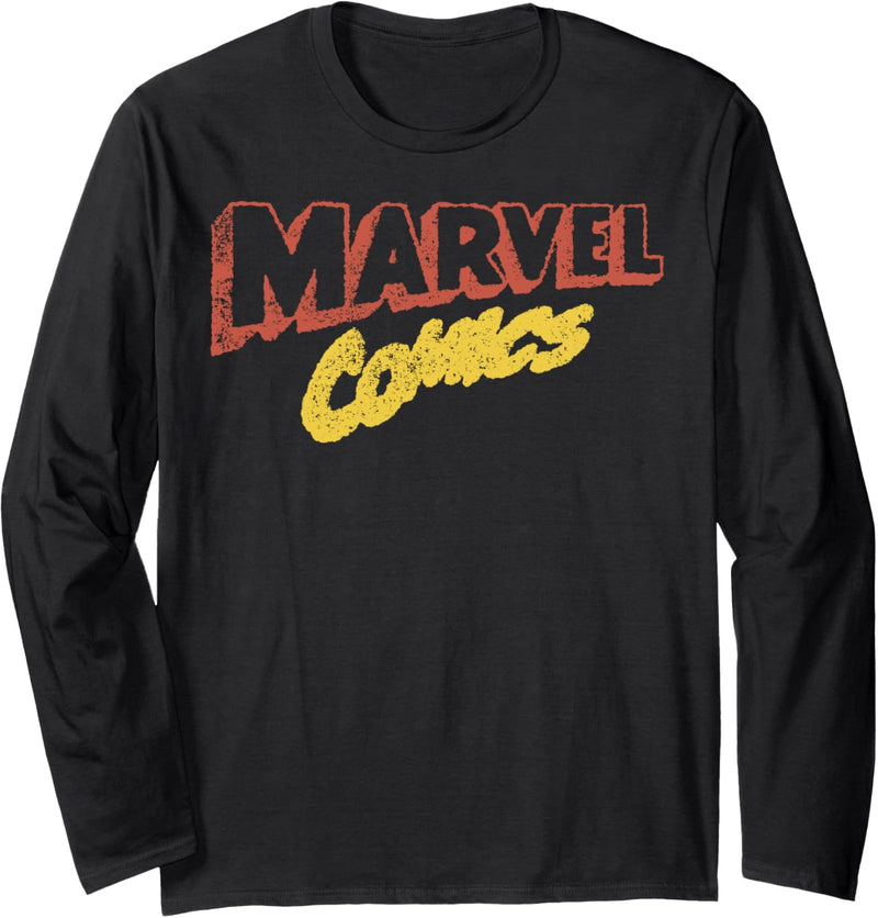 Marvel Comics Retro Logo Langarmshirt