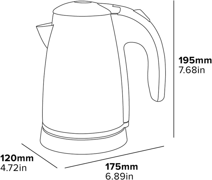 Corby Kensington 0.6L Kettle in Brushed Steel - EU Plug