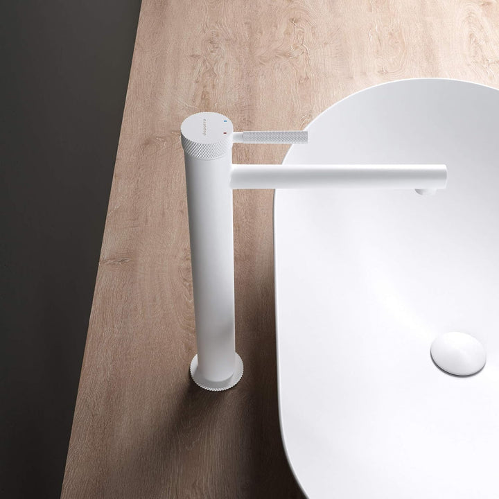 Mai &amp; Mai Armatur Waschtischarmatur WAO-7601-H in Weiss Waschbeckenarmatur 30,5 cm hoch Einhebelmisc