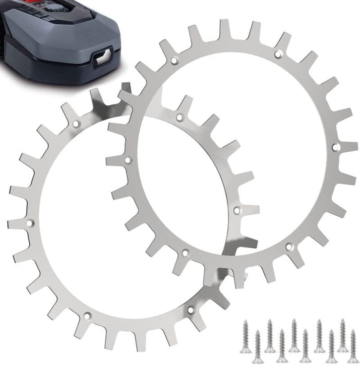 Spikes für Scheppach Mähroboter Robocut Serie – Edelstahl -Gesenkte Schraubenlöcher-Entgratet- 12x E