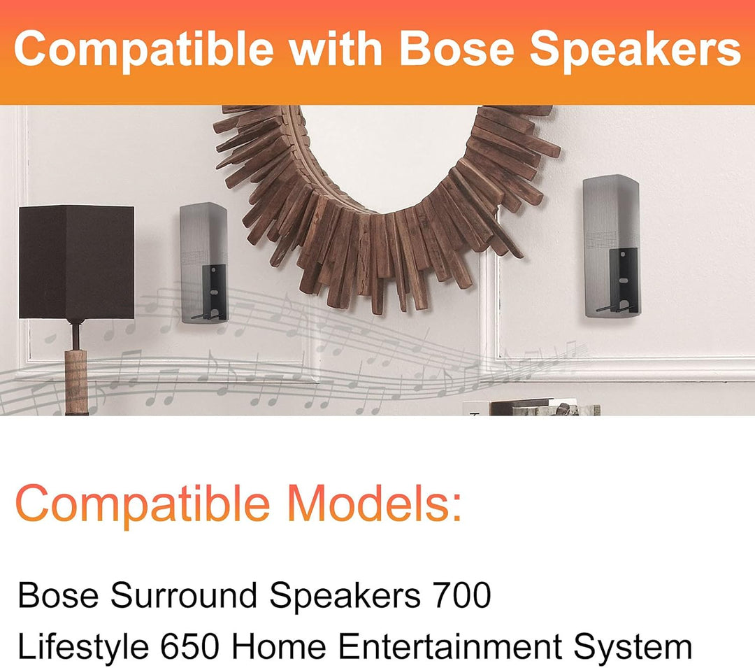 Dinghosen Wandhalterung für Bose Surround Lautsprecher 700 Schwarz, Schwarz