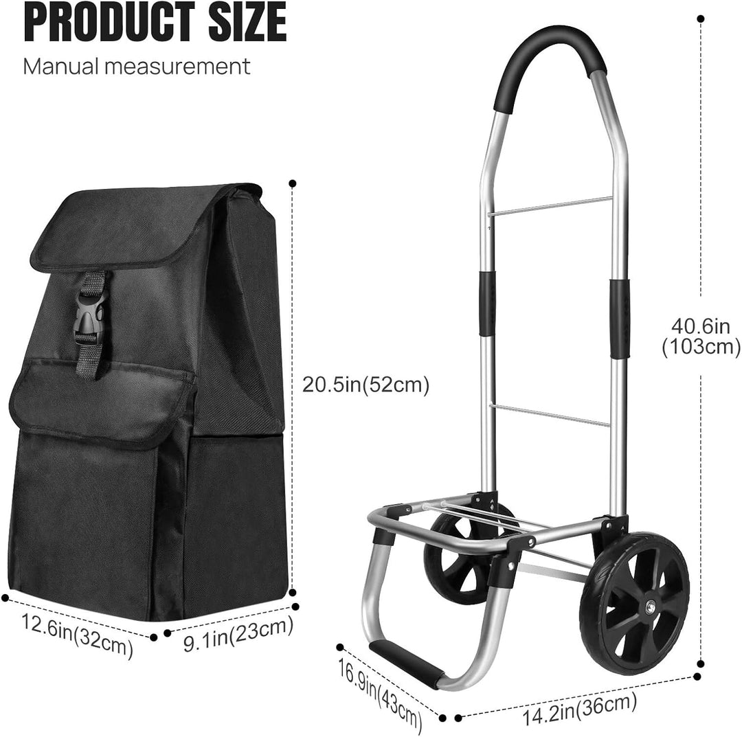 Einkaufswagen, gross, leicht, zusammenklappbar, wasserdicht, 2 Räder, 40 l, grosses Fassungsvermögen