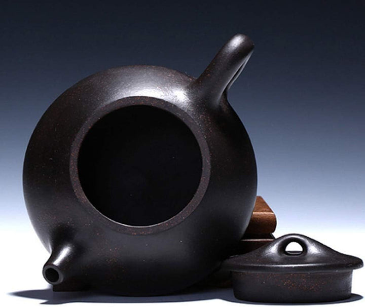 Teekanne, 227 ml, chinesischer Yixing, echter schwarzer Tonerde, Zisha Shipiao 8oz Standard classic