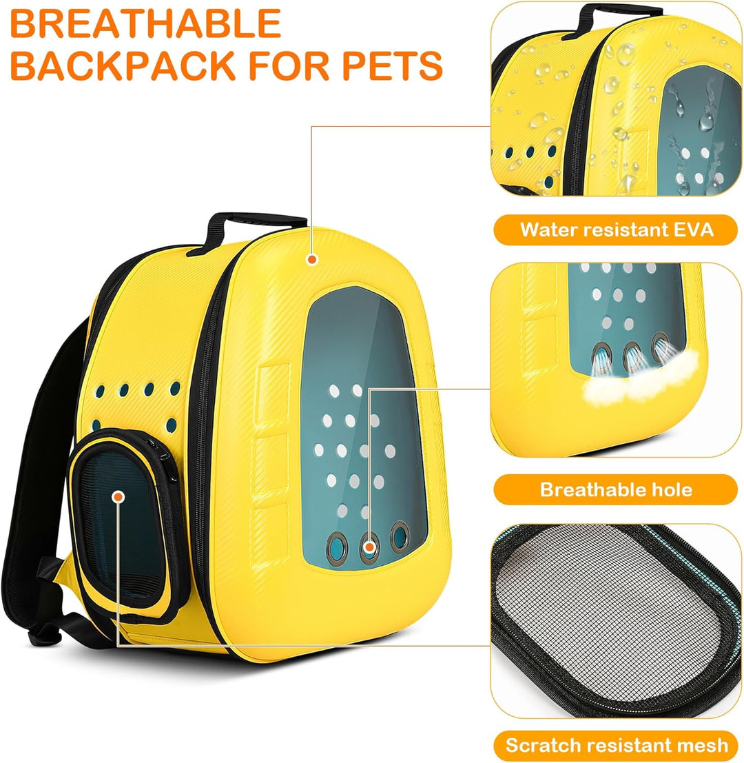 ALLSOPETS Katzenträger-Rucksack Bubble Hunderucksackträger Faltbares Haustier Rucksack für Katzen We