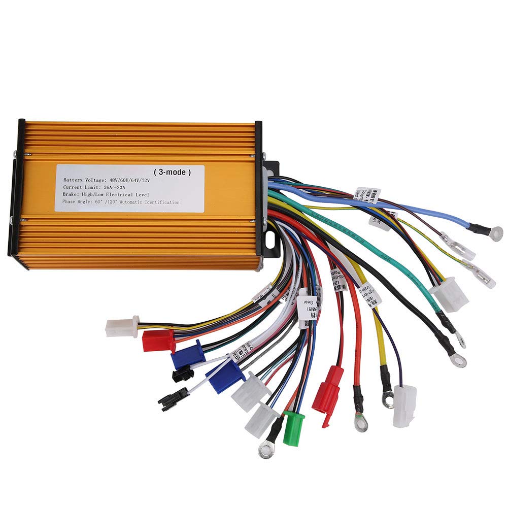 E-Bike Brushless Speed Motor Controller 12 Tube Three-Mode Sinusoid für Elektroroller 48V 60V 64V 72