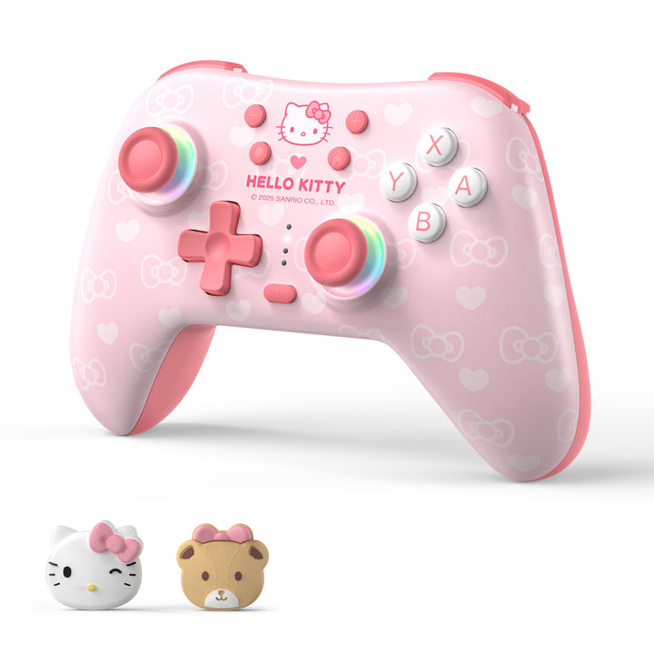 Kuitmor Wireless PC Controller mit RGB, Hall Joysticks, 1000 Hz Abfragerate, Turbo, 6 Achsen Gyro, R