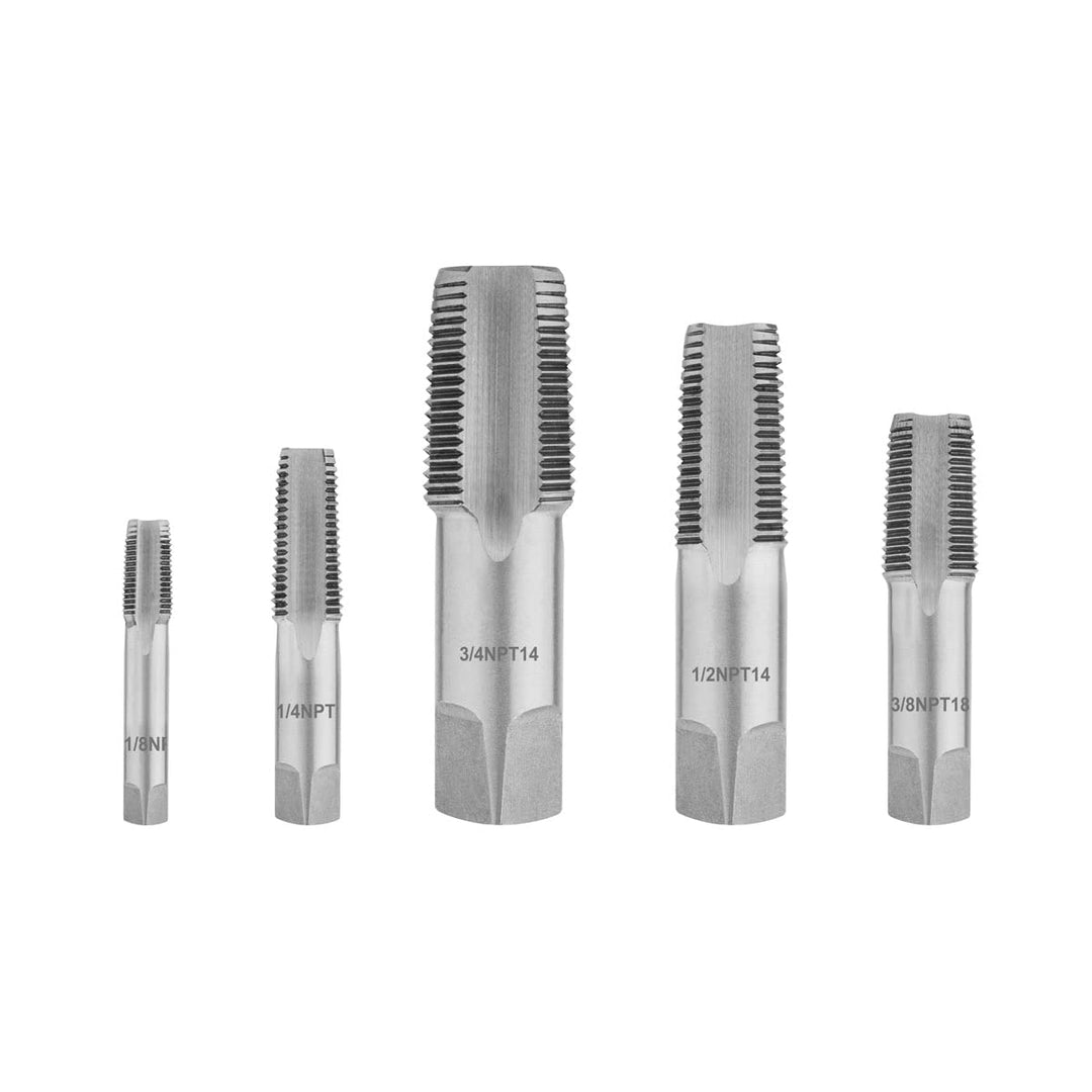 Gunpla NPT Rohrgewindebohrer Set Form C-G, 5tlg. G1/8", G1/4", G3/8", G1/2", G3/4" Zoll, Legierter S