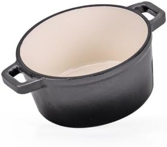 Berndes Serviertopf B.iron 0,75L mit Deckel - 14 cm - Gusseisen mit Emaillebeschichtung - Kochtopf z