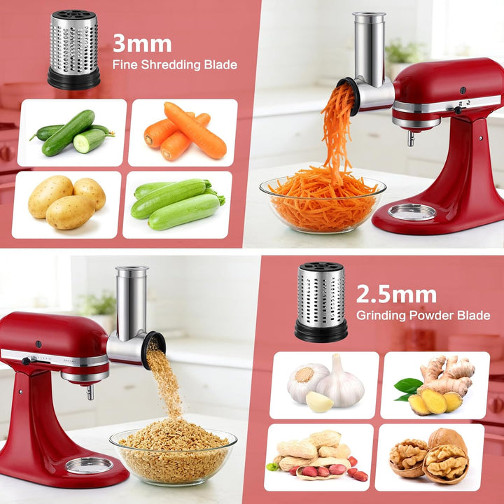 Edelstahl-Schneidmaschine und Käse-Schneider-Zubehör für Kitchenaid-Vertikaler Mixer - Gemüse-Schnei