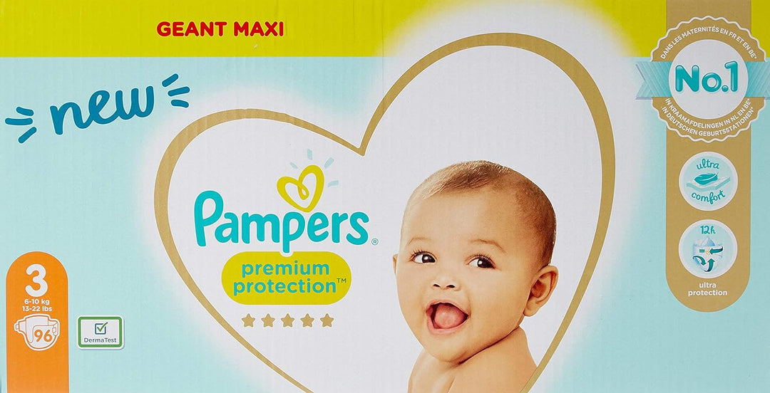 Pampers 8001841831480 Luiers, mehrfarbig Grösse 3 (96 Stück), Grösse 3 (96 Stück)