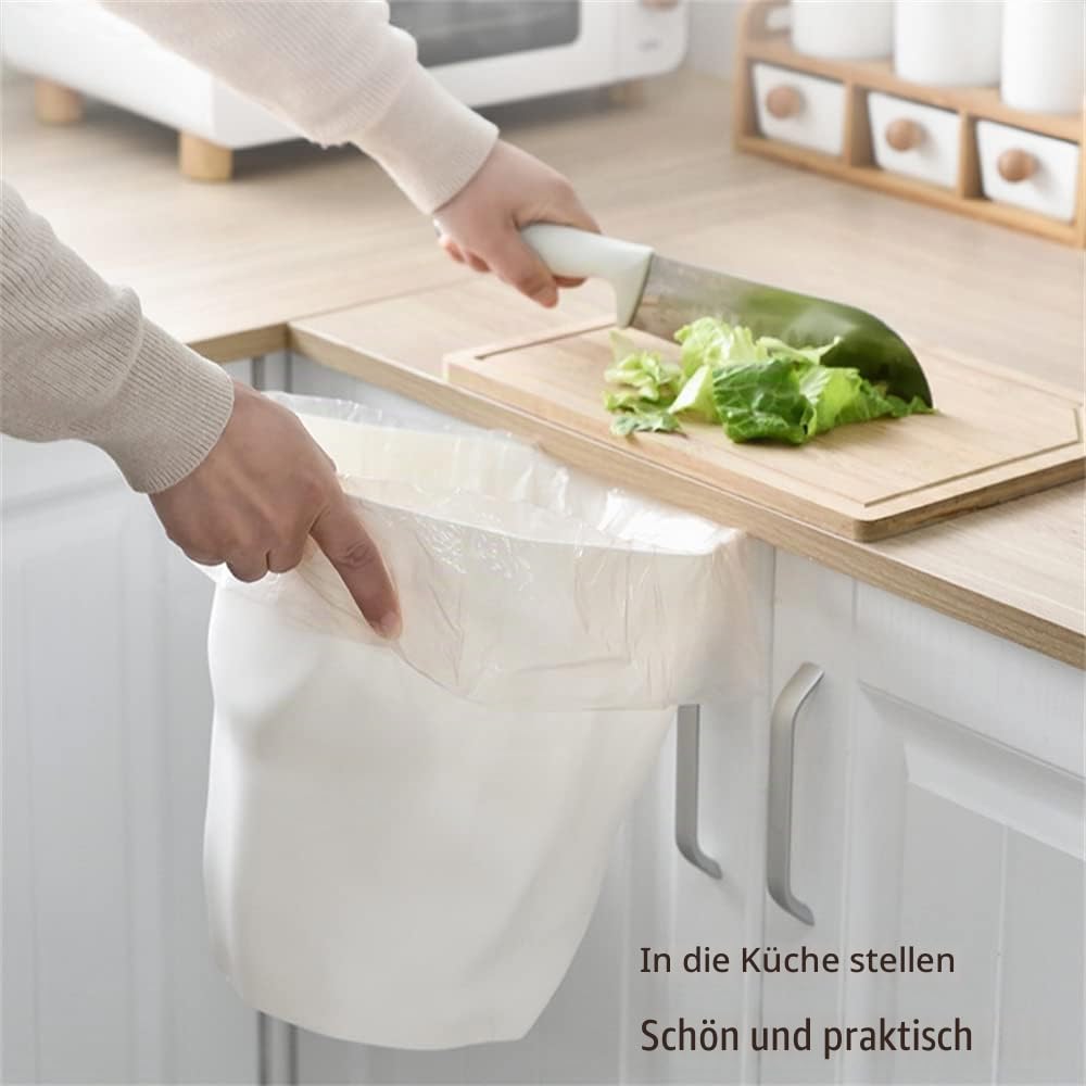 Ailler Papierkorb aus Kunststoff, für Büro und Schlafzimmer, unregelmässig, umweltfreundlich (weiss)