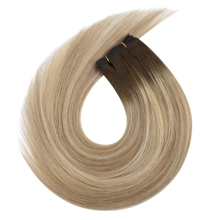 Moresoo Haartressen Echthaar Extensions Ombre Remy Hair Weave Sew in Extensions Mensch Haar Brasilia