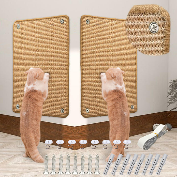 JanYoo 2 Stück Katze Kratzschutz Katzenkratzmatte Sisal Kratzmatte für Katze Katzenkratzmatte für So