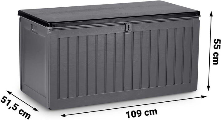 Gartenbox Auflagenbox Aufbewahrungsbox Kapazität 270l Kissenbox Outdoor Sitzbank Wetterfest Abschlie