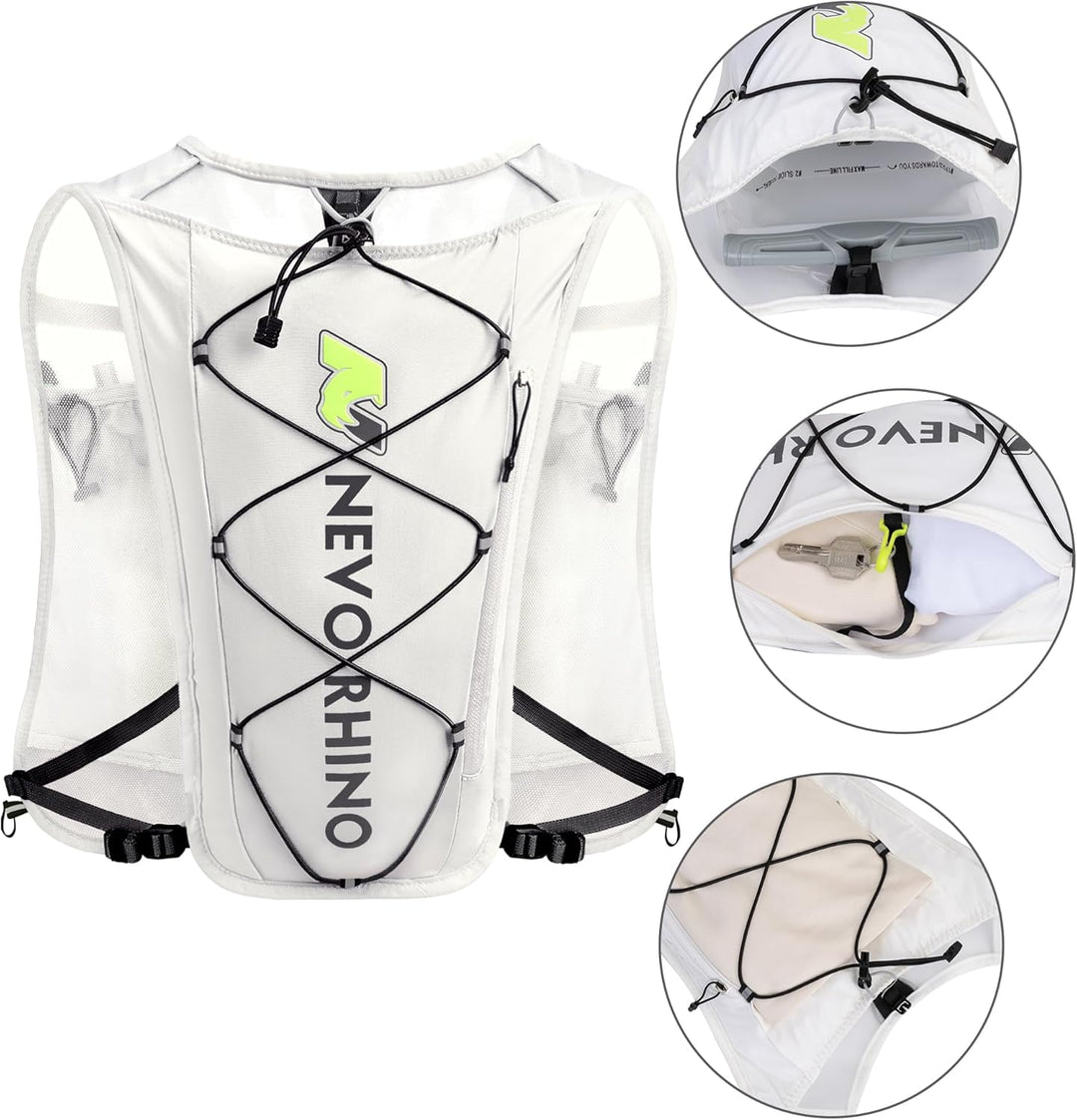 Running Hydration Vest, 5.5L Running Vest for Women Men with 2L TPU Water Bladder,Hydration Backpack