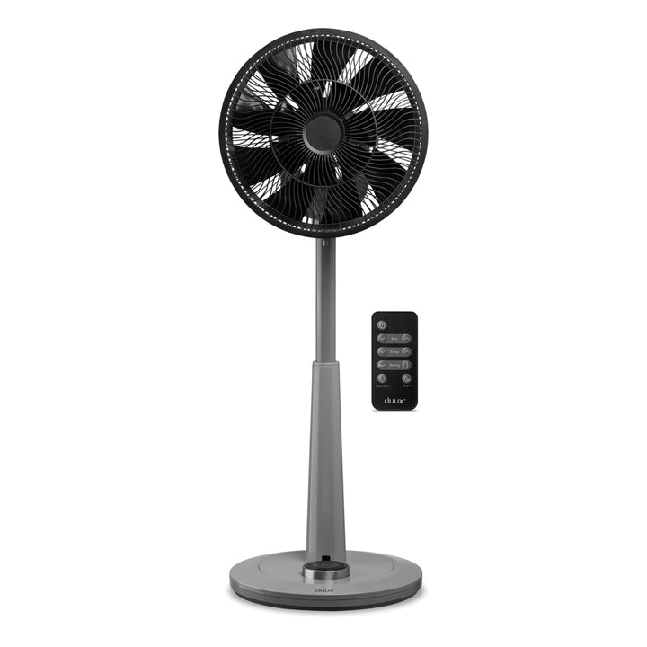 Duux Whisper Grau Standventilator Leise Steuerbar Mit Fernbedienung - Standventilator Höhenverstellb