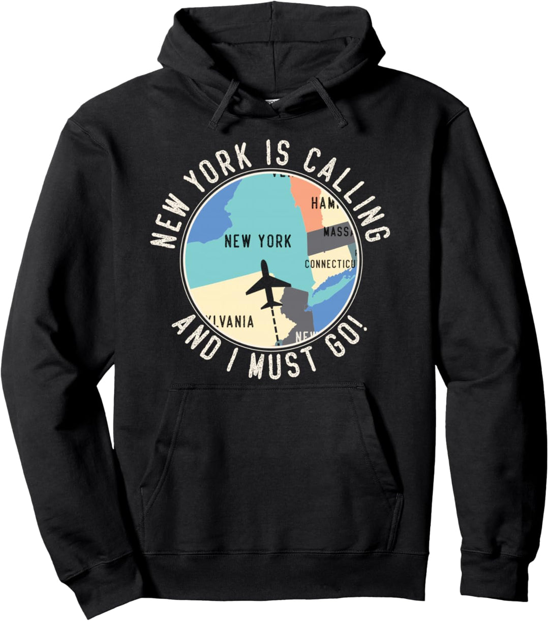 New York ruft an und ich muss nach New York State Pullover Hoodie