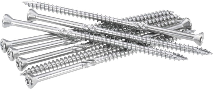SCREW REBEL Terrassenschrauben 5 x 100 mm - 200 Stück - Edelstahl gehärtet martensitisch mit Zulassu