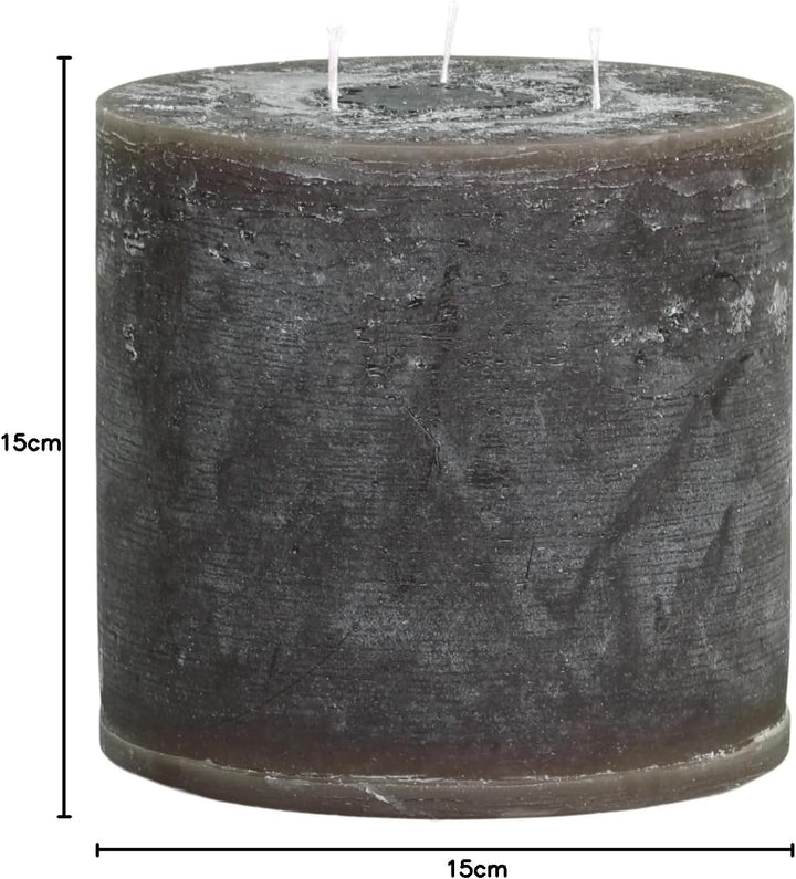 Chic Antique Macon rustikale Stumpenkerze Kerze Antik Altarkerzen 100% Paraffin Lange Brenndauer, H1