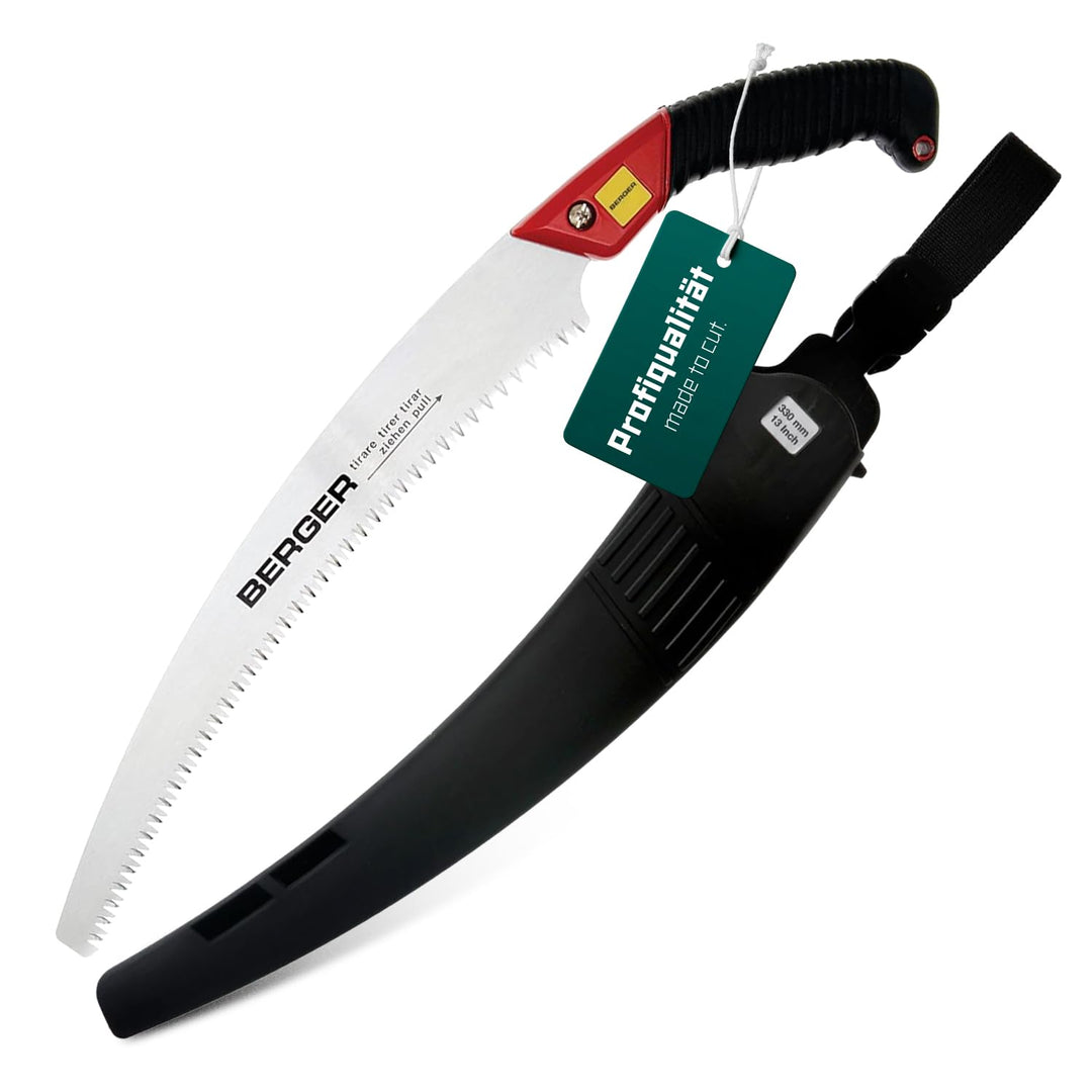 Berger Astsäge 64850 mit auswechselbaren Sägeblatt inklusive Schutzköcher, Länge: 33 cm Astsäge 33 c