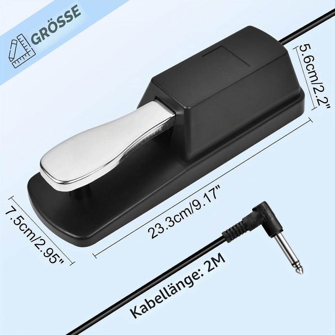 Pédale de Sustain Universelle pour Clavier de Piano, Pédale de Sustain Adaptée pour Synthétiseur de