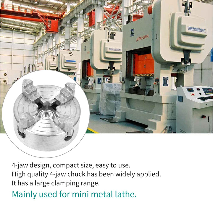 Z011A Vierbackenfutter, Zinklegierungs Drehfutter CNC Fräsbohrwerkzeug für Mini-Metalldrehmaschine