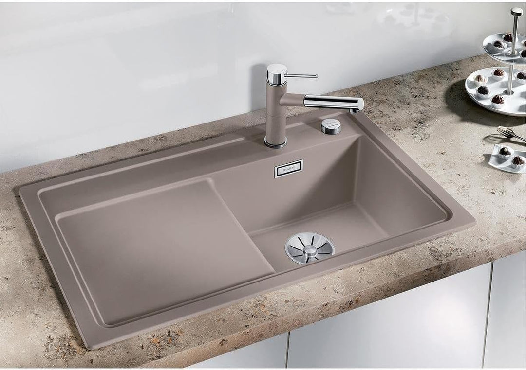 BLANCO ZENAR 45 S | SILGRANIT vulkangrau | Einbauart: Einbau von Oben | Hauptbecken links | mit Abla