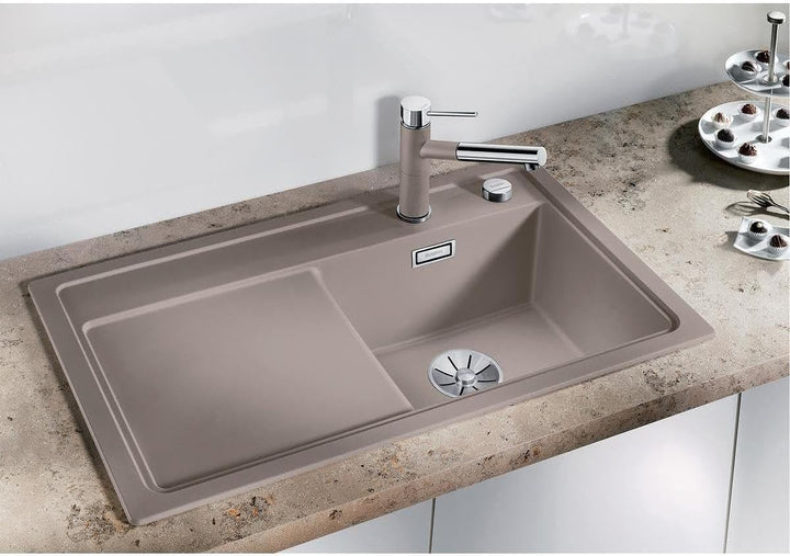 BLANCO ZENAR 45 S | SILGRANIT vulkangrau | Einbauart: Einbau von Oben | Hauptbecken links | mit Abla