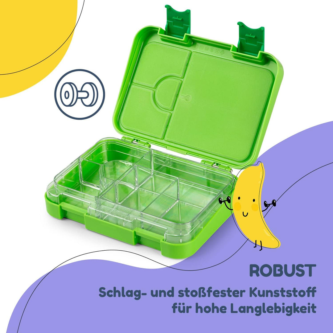 schmatzfatz Lunchbox für Kinder, Lunchbox, Bentobox, bunt, Lunchbox für Kinder, BPA-frei, Lunchbox,