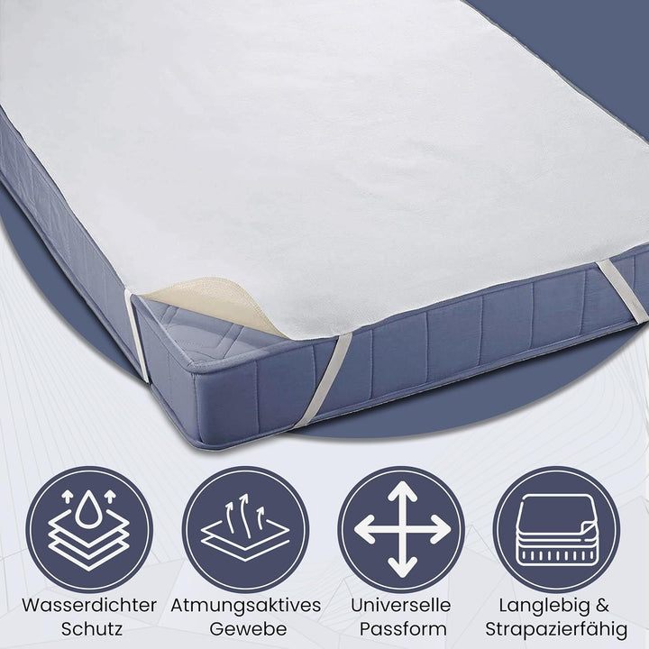 4myBaby Matratzenschutz Wasserdicht Matratzenschoner Betteinlage Molton (100% Baumwolle) 60x120 cm b