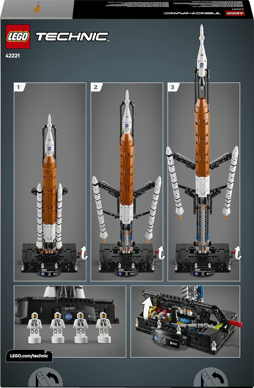 LEGO Technic NASA Artemis SLS-Schwerlastrakete - Kinder Rakete & Raumschiff Spielzeug - Baumodell &