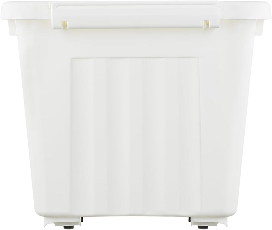 Cetomo,35L,4er-Pack, Aufbewahrungsbox mit deckel,Aufbewahrungsboxen, mit Clips, stapelbar, Wohnzimme