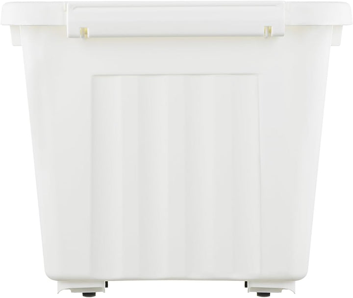Cetomo,35L,4er-Pack, Aufbewahrungsbox mit deckel,Aufbewahrungsboxen, mit Clips, stapelbar, Wohnzimme