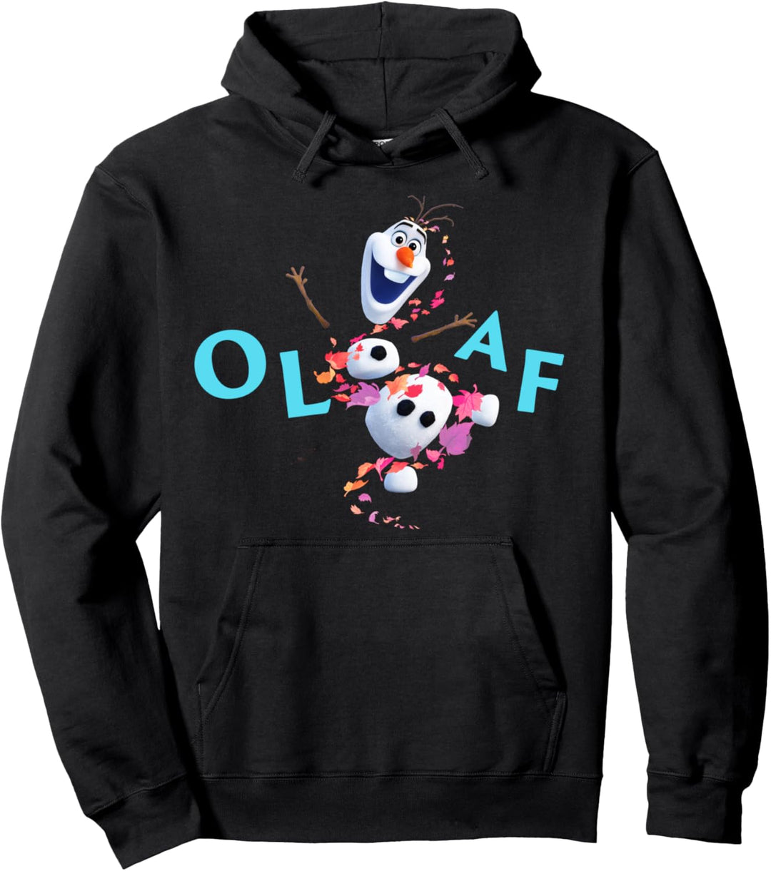Disney Frozen 2 Olaf Autum Leaves Happy Portrait Pullover Hoodie
