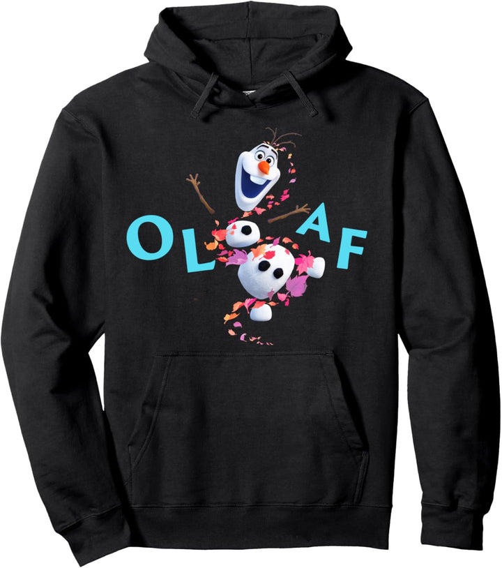 Disney Frozen 2 Olaf Autum Leaves Happy Portrait Pullover Hoodie