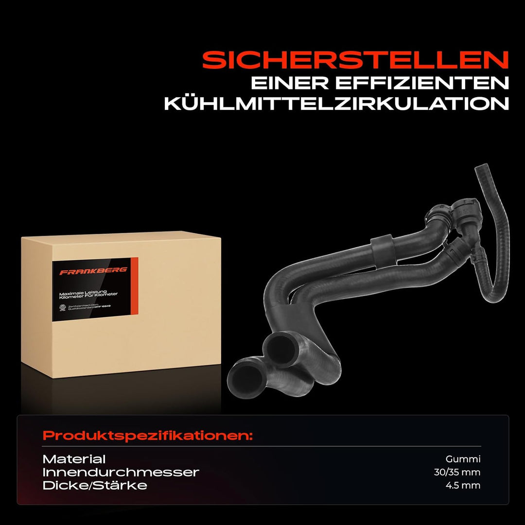 Frankberg Kühlerschlauch Kompatibel mit Golf IV 1J1 B-o-r-a 1J2 A3 8L1 Leon 1M1 Octavia I 1U2 1U5 1.