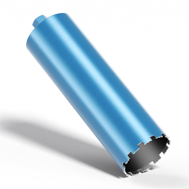 Wiltec Diamantbohrkrone Typ 1 (Shark) Ø 152 mm, Bohrkrone 450 mm, 1¼ UNC Nassbohrkrone, Diamantbohre