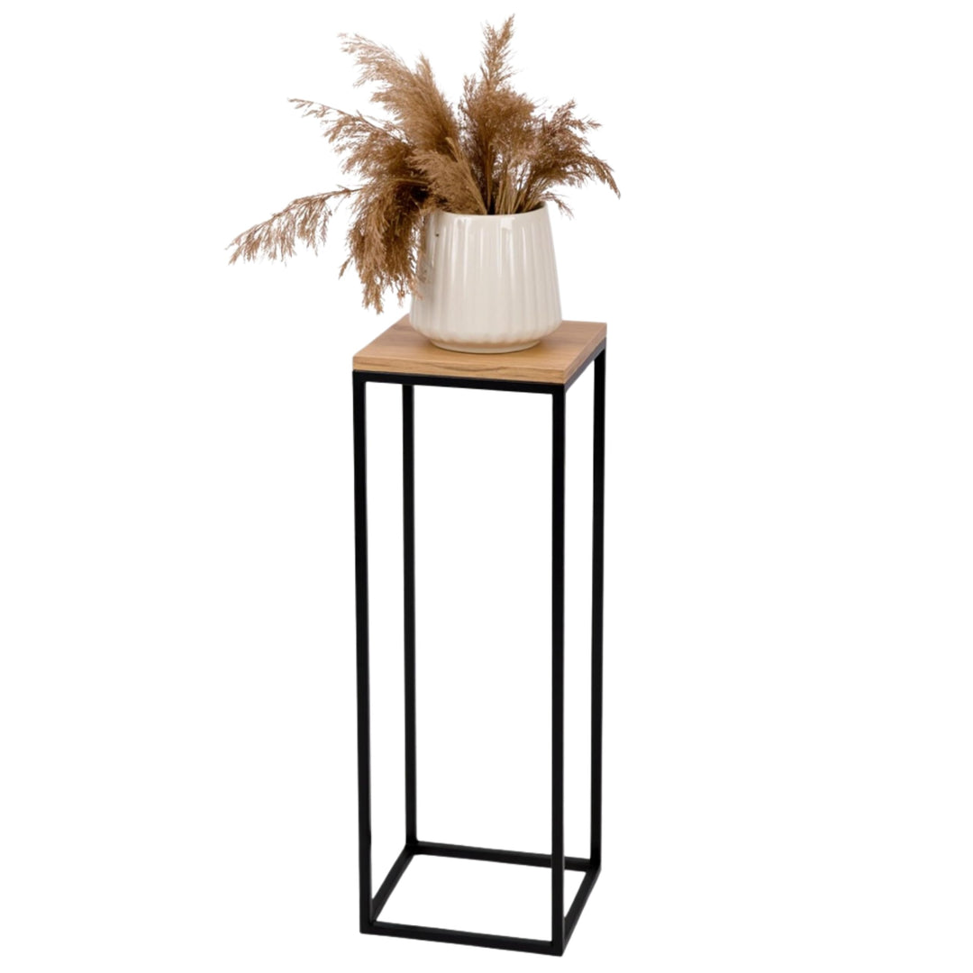 FRAMADO - Pflanzenständer Craft - 24x24x100cm - Farbe Schwarz - für Zimmerblumen - Metallregal - dek